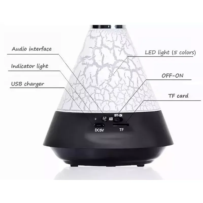 Portable Lamp Handsfree Colorful Wireless Desk Top Smart LED Light Bluetooth Speaker