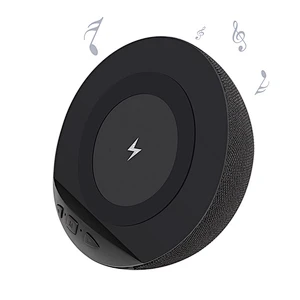 Circular Multifunctional Bluetooth Phone Stand Portable Fabric Wireless Charge Speaker