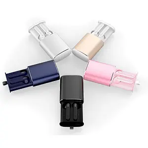 portable voice control rechargeable stereo 5.0 earpiece earphones mini turely headphones