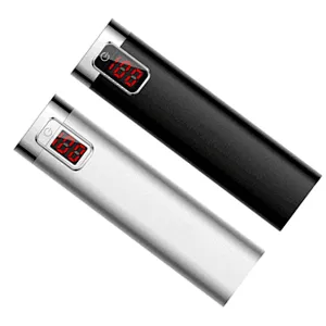 2600MAH Custom Phone Charger Aluminum LCD Lipstick Small Powerbank
