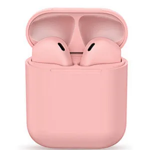 Macaron Handsfree Headset Blue tooth Wirless Earbuds i12 custom Headphones i12 Tws Earphones i12