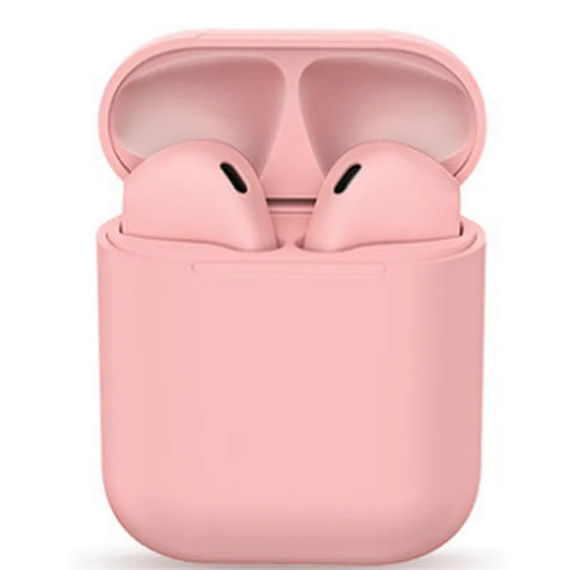 Macaron Handsfree Headset Blue tooth Wirless Earbuds i12 custom Headphones i12 Tws Earphones i12