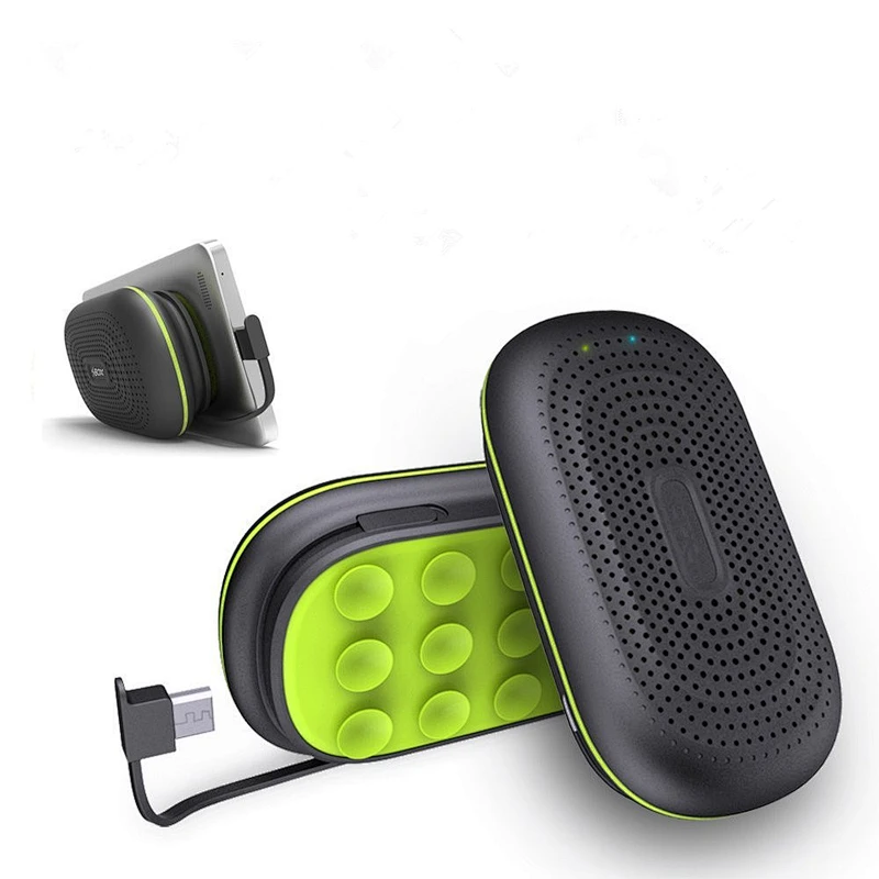 Fashion 3000mah 3 In 1Phone Holder Rechargeable Battery Suction Cup Wireless Speaker Power Bank