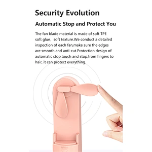 3 blocks No noise 2 in 1 Portable Mini USB handle Bladeless Fans