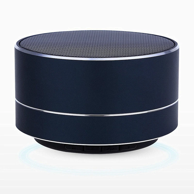 Rechargeable Round Metal Stereo Wireless Bluetooth Speaker