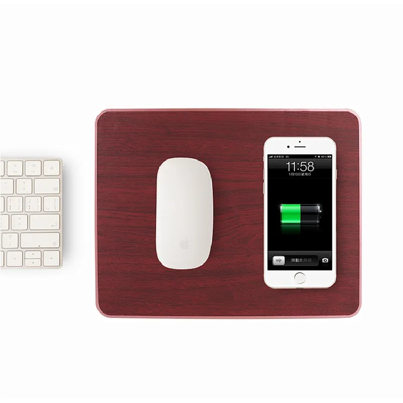 custom logo qi fast charger wireless charging mouse pad