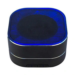 handsfree speakers with microphone wireless 3W Led light Aluminium fabric speakers