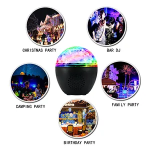 Hot Sale Wireless LED Remote Control Round Bluetooth RGB Speaker