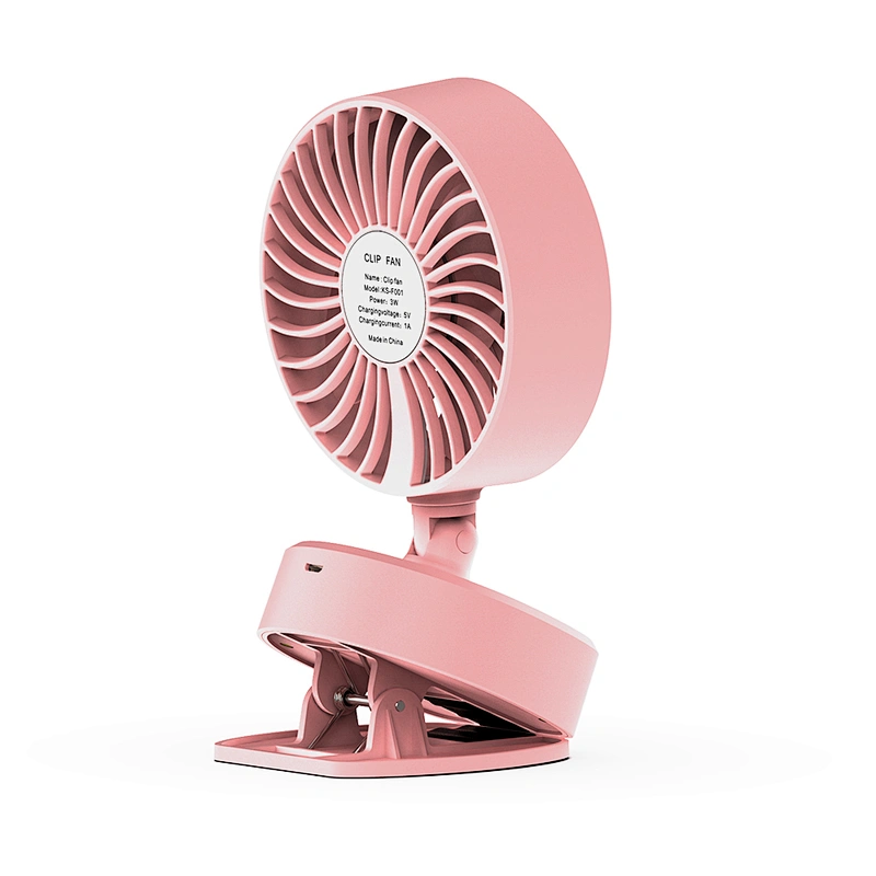 360 degree Rotation USB Rechargeable mini desktop clip fan