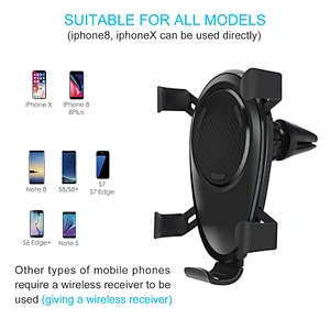 Hot sale portable Charging Mount QI  Wireless Car Charger with phone Holder