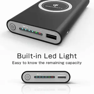 QI Standard Smart Phone Charging Square Fast Charge 8000mAh Powerbank Wireless Charger