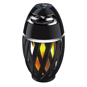 Torch Atmosphere Portable Outdoor gift waterproof wireless led flame lamp speaker