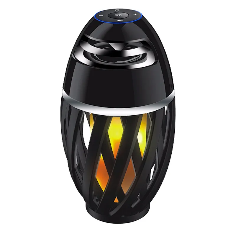 Torch Atmosphere Portable Outdoor gift waterproof wireless led flame lamp speaker