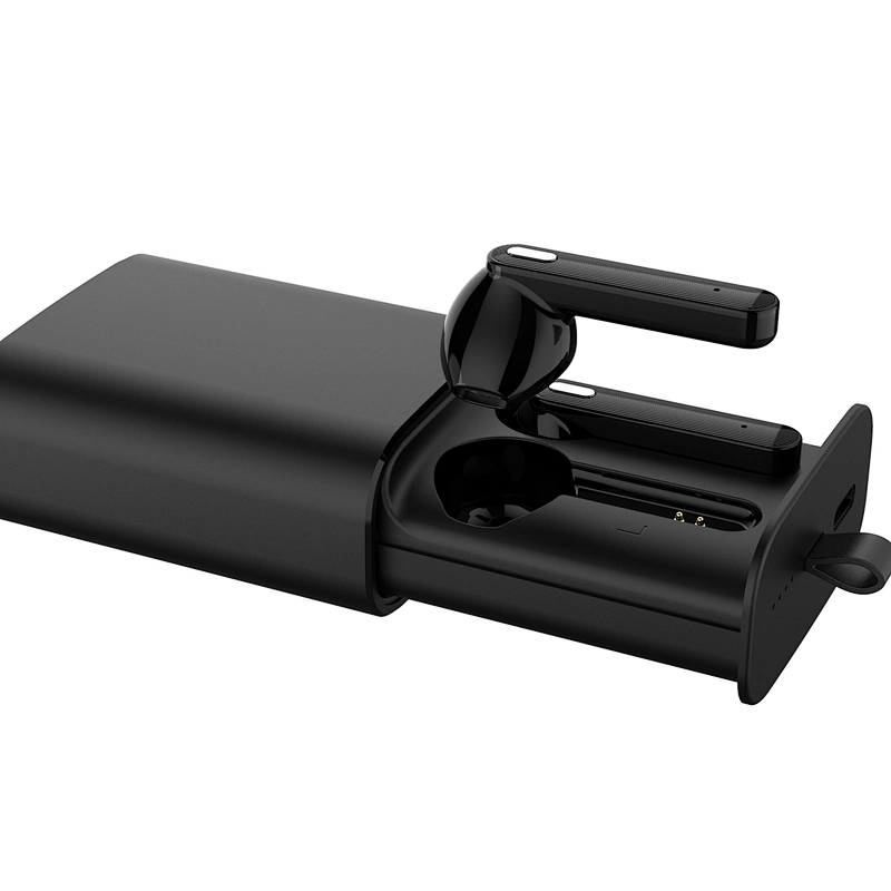 oem logo free sample wireless headphone 5.0 tws earbuds with power bank