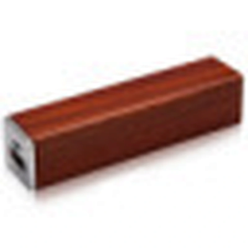2600mah mini portable lipstick bamboo wood power bank