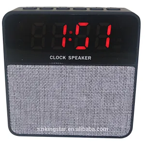 LCD screen amplifier portable stereo wireless fabric clock speaker