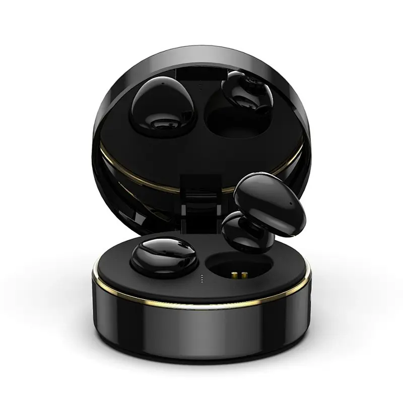 Pair Noise Cancel TWS Wireless Mini Pocket Cosmetic Mirror Bluetooth Earbuds