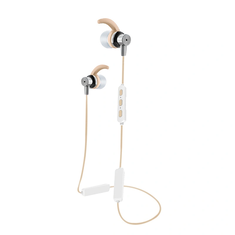 New Magnetic Control Metal Neckband Wireless Earphone