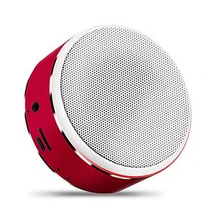 A8 handsfree calling Portable Wireless aluminium mini round speaker