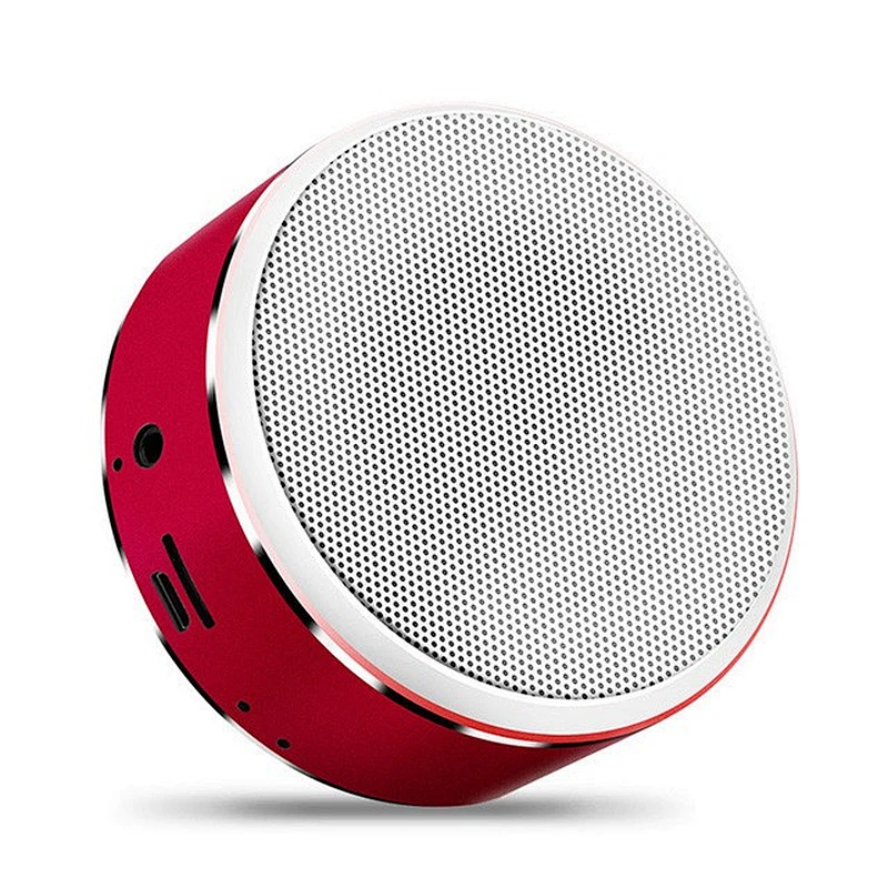 A8 handsfree calling Portable Wireless aluminium mini round speaker