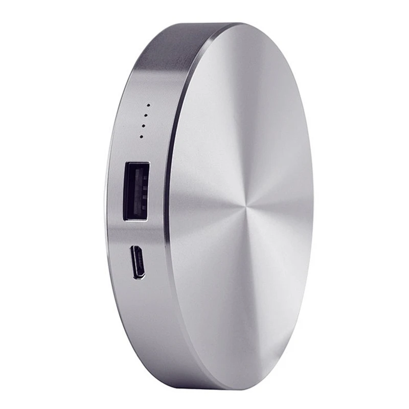 round shaped 6000mah aluminum alloy power bank