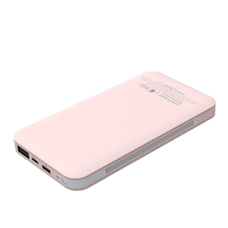 Custom 8000mah Phone Charger Digital LED Display 3 Cables Wireless Charger Qi Powerbank