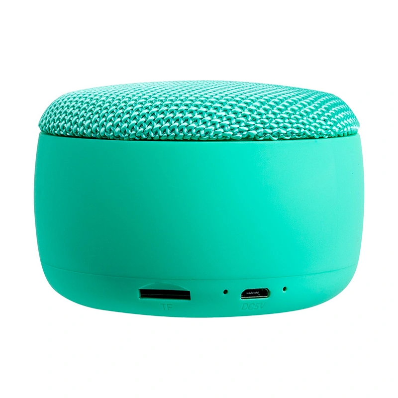 portable subwoofer cloth cover fabric material stereo wireless round 3W tws speaker
