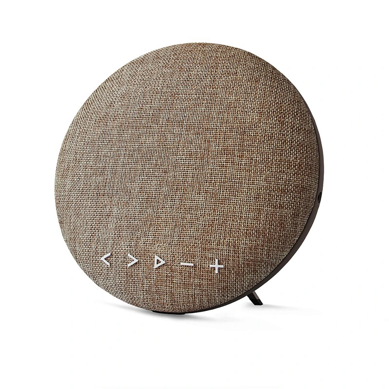 deep bass promotion gift fabric table round speakers wireless