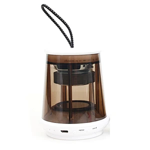TWS Mini Portable Transparent  Audio Player Wireless BT Bluetooth Led light Speaker