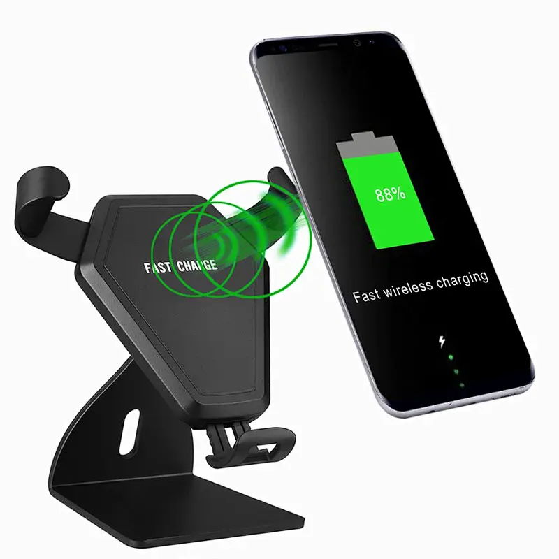 For Samsung 10W Quick Charge 360 Degree Rotate Wireless Car Charger