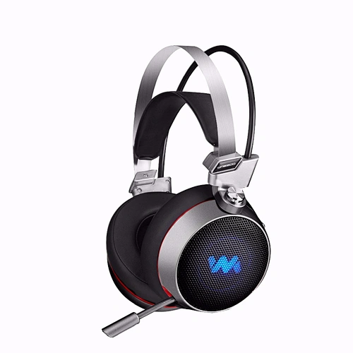 Noise cancelling led light gamer headphones headset microphone