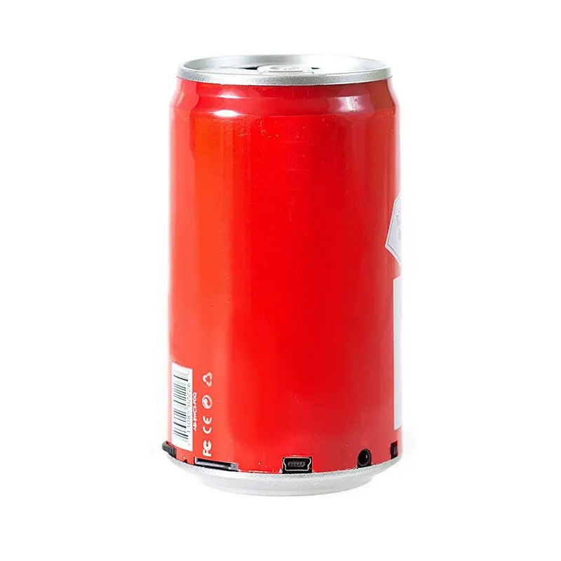 Promotion Wireless Stereo Full Printing Mini Tin Can Drink USB Aluminum Alloy Portable OEM Bluetooth Beer Speaker