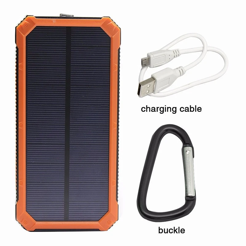 Portable Mobile Phone Charger 10000mah Solar Power Bank