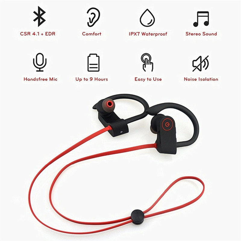 Outdoor Sport Waterproof Stereo BT 4.2 Wireless Earhook Earphone