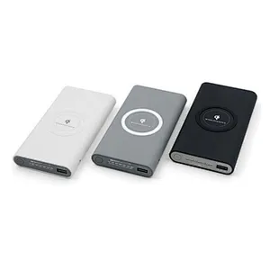 rubber finish high capacity 10000mAh 10w Quick Charger Portable wireless charger power bank
