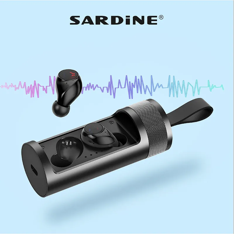BQB Aluminium alloy  Wireless Headphones Stereo 5.0 Mini Earphone In-ear TWS Rotate headphone