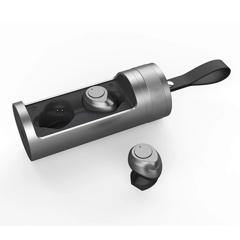Luxury 5.0 Handsfree True Wireless TWS Earbuds Stereo Bass Bluetooth Rotating Metal Earphone