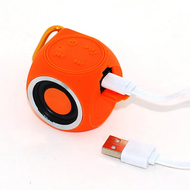 Portable Mini Silicon Bluetooth Keychain Wireless Swimming Cylinder Waterproof Outdoor Speaker