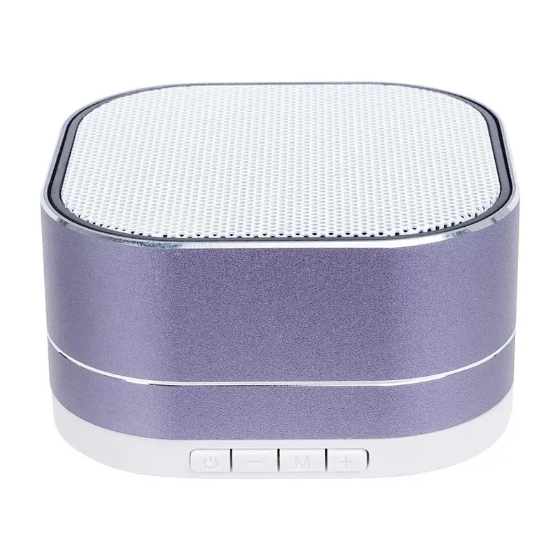 Portable Mini Wireless Handsfree 3W LED Square Subwoofer Metal BT Speaker