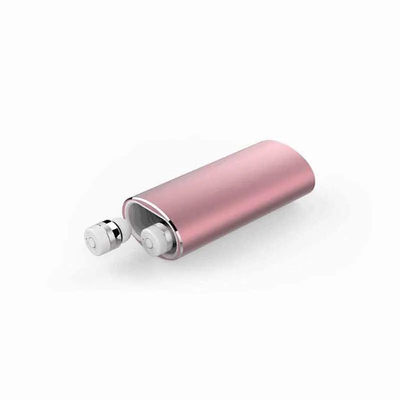 OEM newest 4.0 wireless mobile phone charger mini ture portable aluminum powerbank earbuds wireless