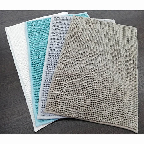 china hot sale anti-slip soft microfiber chenille  polyester bath mat floor mat