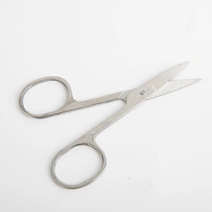 Hot selling professional beauty professional black stainless steel eyebrow scissors