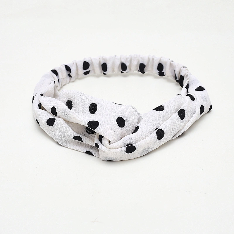 Women Hair Accessories Wave Point Headbands Cross Knot Elastic Hair Bands Girls Makeup HeadBand