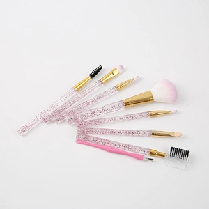 8 PCS Make-up Brushes Set Crystal Handle Cosmetic Brushes Eyeshadow Brushes