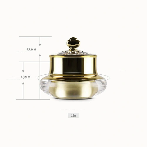 70g Luxury acrylic Gold/Sliver Color Cap Press cosmetics packaging bottles Plastic Vacuum emulsion bottle for women