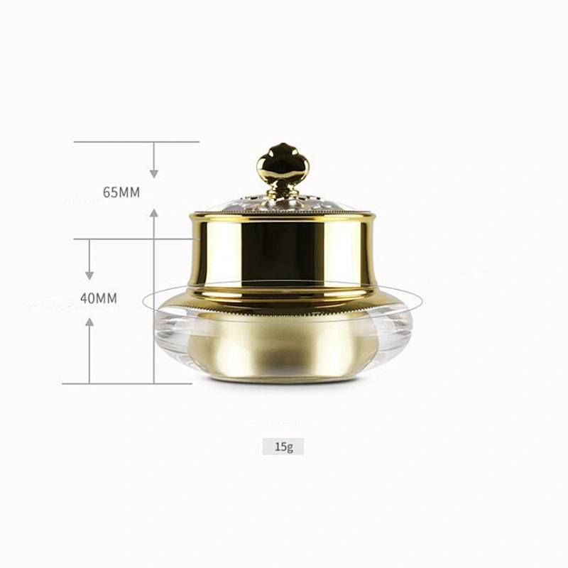 70g Luxury acrylic Gold/Sliver Color Cap Press cosmetics packaging bottles Plastic Vacuum emulsion bottle for women