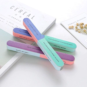 OEM cheap price Buffer Block Nail Buffering Files 7 Steps private label two colors nail file with logo