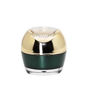 Wholesale Skin Care Packaging 50g Black Cosmetic Container Glass Cream Empty Jars and Bottles