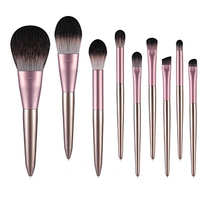 9 pcs Cosmetic Brushes Set for Foundation Powder Concealers Eye Shadows Eyebrow