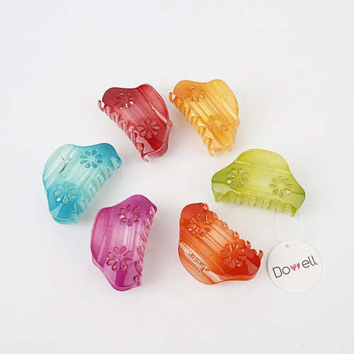 Large Plastic Fashion Hair Accessories Floret Hollow Design Blendoku Color Big Hair Claw Clips for Women and Girls